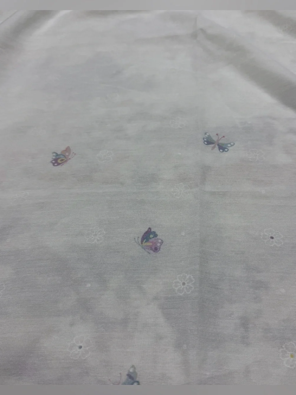 VTG Cafe Shabby Chic Cottagecore Curtain pair Butterflies bows flowers 29”x36”